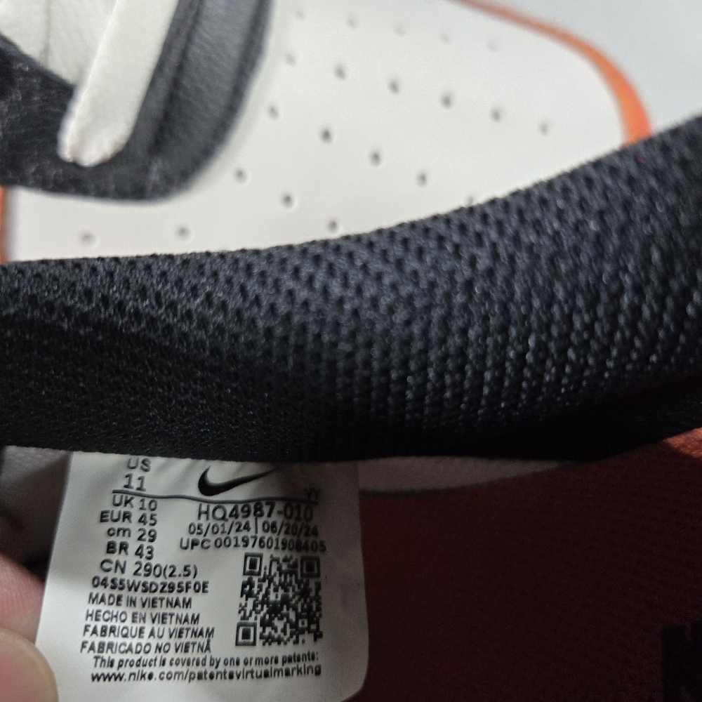 Nike Air Force 1 Low '07 LV8 Black Size 11 Vintage Coral Phantom HQ4987-010 Men - Picture 7 of 11